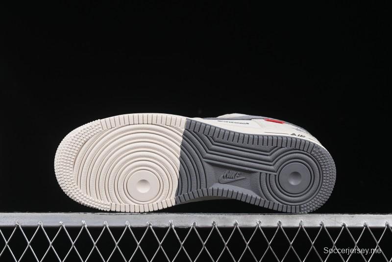 Nike Air Force 1 '07 Low Stussy Collaboration Dual-Tone Beige Low-Top Casual Sneakers - SJ6698-024