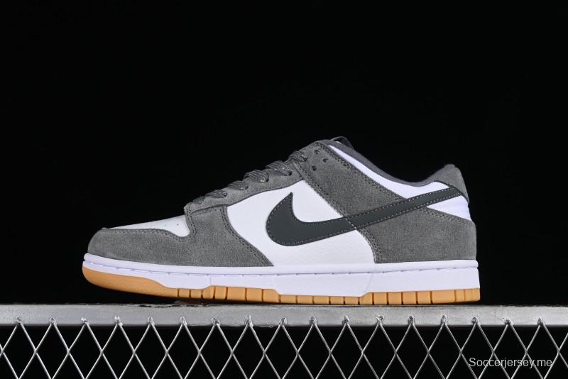 Nike Dunk Low SB Grey Gum Retro Skate Shoes with Suede Overlays - FV0389-100