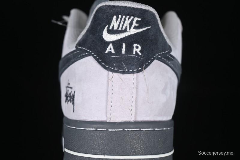Nike Air Force 1 '07 Low Stussy Collaboration Beige Grey Jade Sole Low-Top Casual Sneakers - XZ6188-196