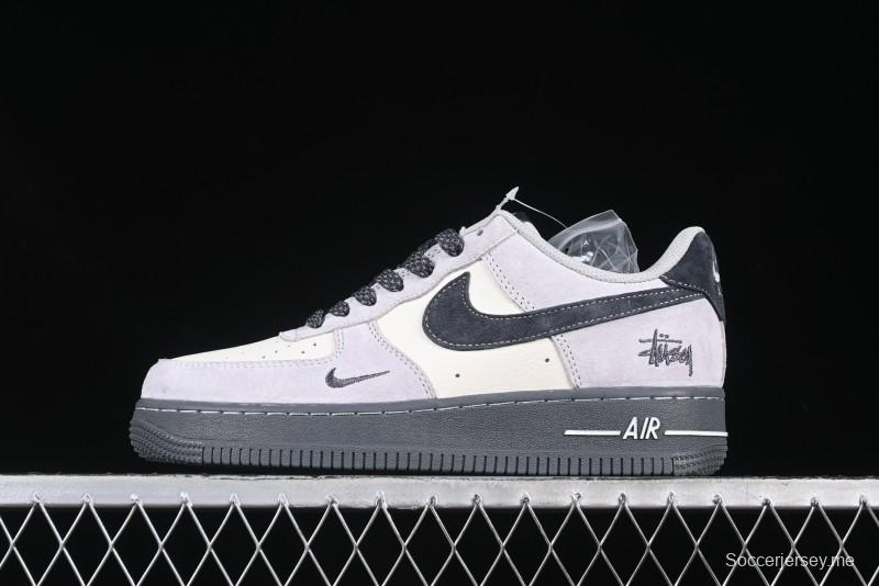 Nike Air Force 1 '07 Low Stussy Collaboration Beige Grey Jade Sole Low-Top Casual Sneakers - XZ6188-196