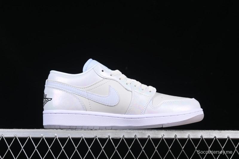 Nike Air Jordan 1 Low "Year of the Snake 2025" AJ1 Basketball Shoes with Iridescent Pearl Finish - HF4080-001