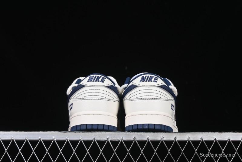 Nike SB Dunk Low Supreme Collaboration - Light Blue Mini Swoosh Anniversary Customized Low-Top Casual Skate Shoes - XX2025-568
