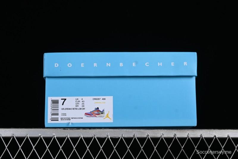 Nike Air Jordan 5 Low Doernbecher Retro Basketball Shoes - DR6287-486