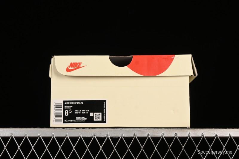 Nike Air Force 1 '07 Low Stussy Collaboration - Wheat Pig Leather Low-Top Casual Sneakers - HD1968-020