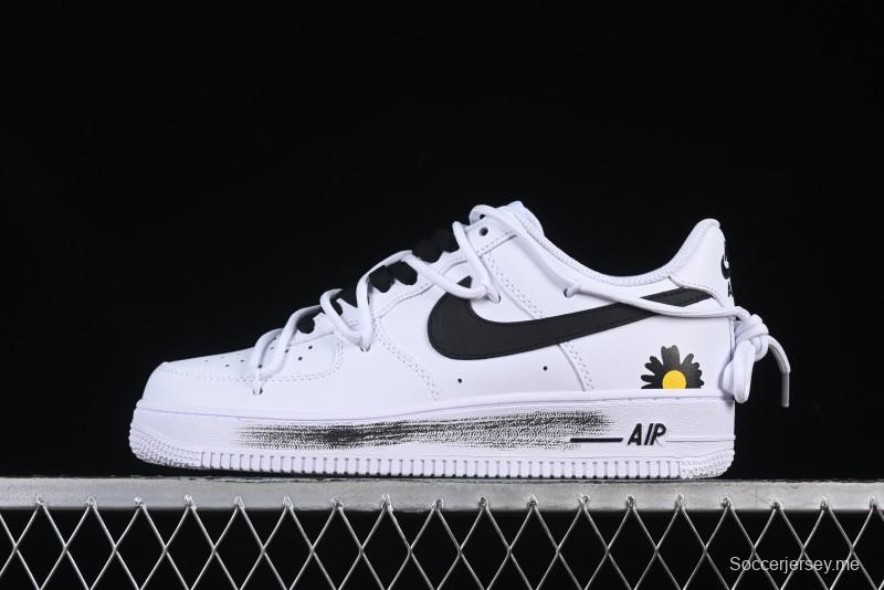 Nike Air Force 1'07 Low Custom 2D Daisy Graffiti Hand-Painted Casual Sneakers - CK0316-060
