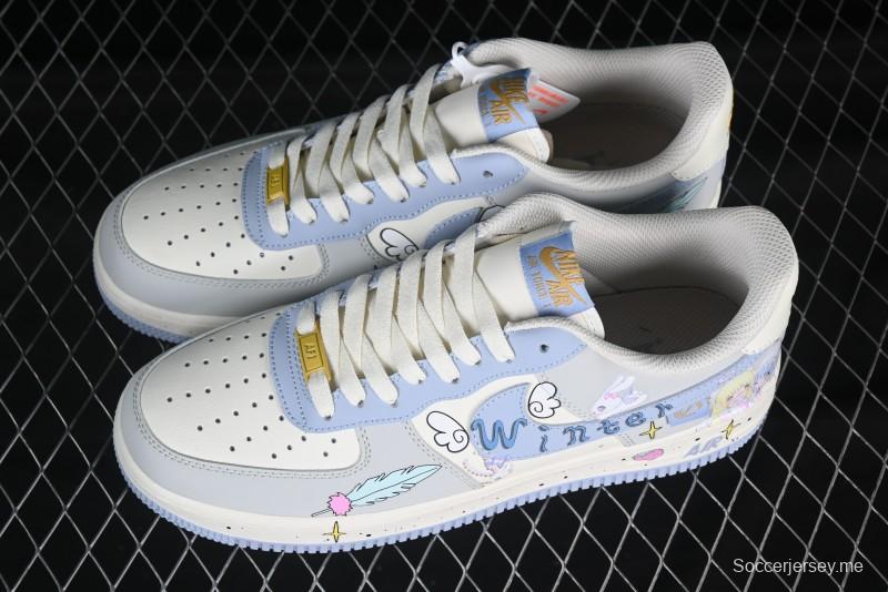 Nike Air Force 1'07 Low "Cherub" Anime Hand-Painted Doodle Low-Top Casual Sneakers - DB3301-711