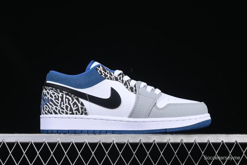 Nike Air Jordan 1 Low True Blue Retro Basketball Shoes - DM1199-140