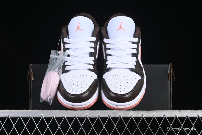 Nike Air Jordan 1 Low AJ1 Mocha Pink Casual Lifestyle Sneakers - DC0774-182
