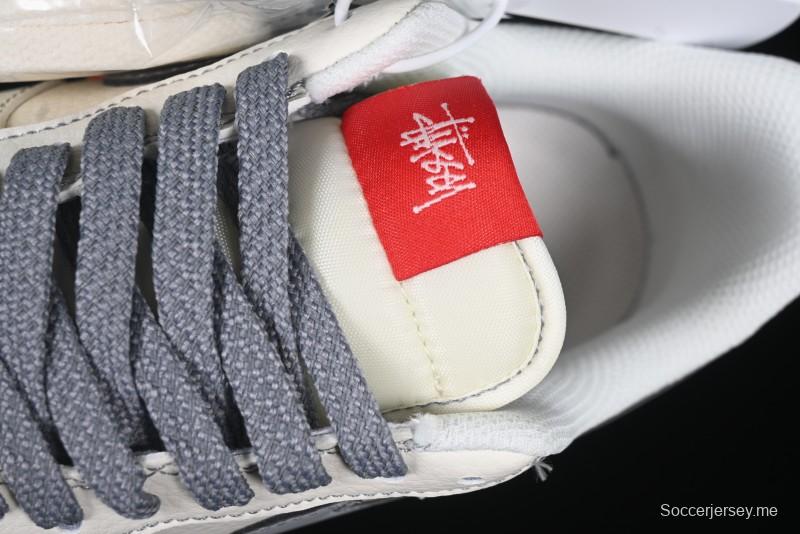 Nike Air Force 1 '07 Low Stussy Collaboration Dual-Tone Grey Swoosh Casual Sneakers - HH7518-037