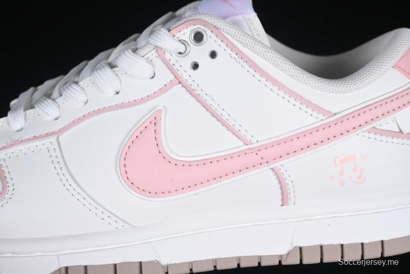 Nike SB Dunk Low Anniversary Premium Custom White Pink Low-Top Casual Skate Shoes - WP0212-013