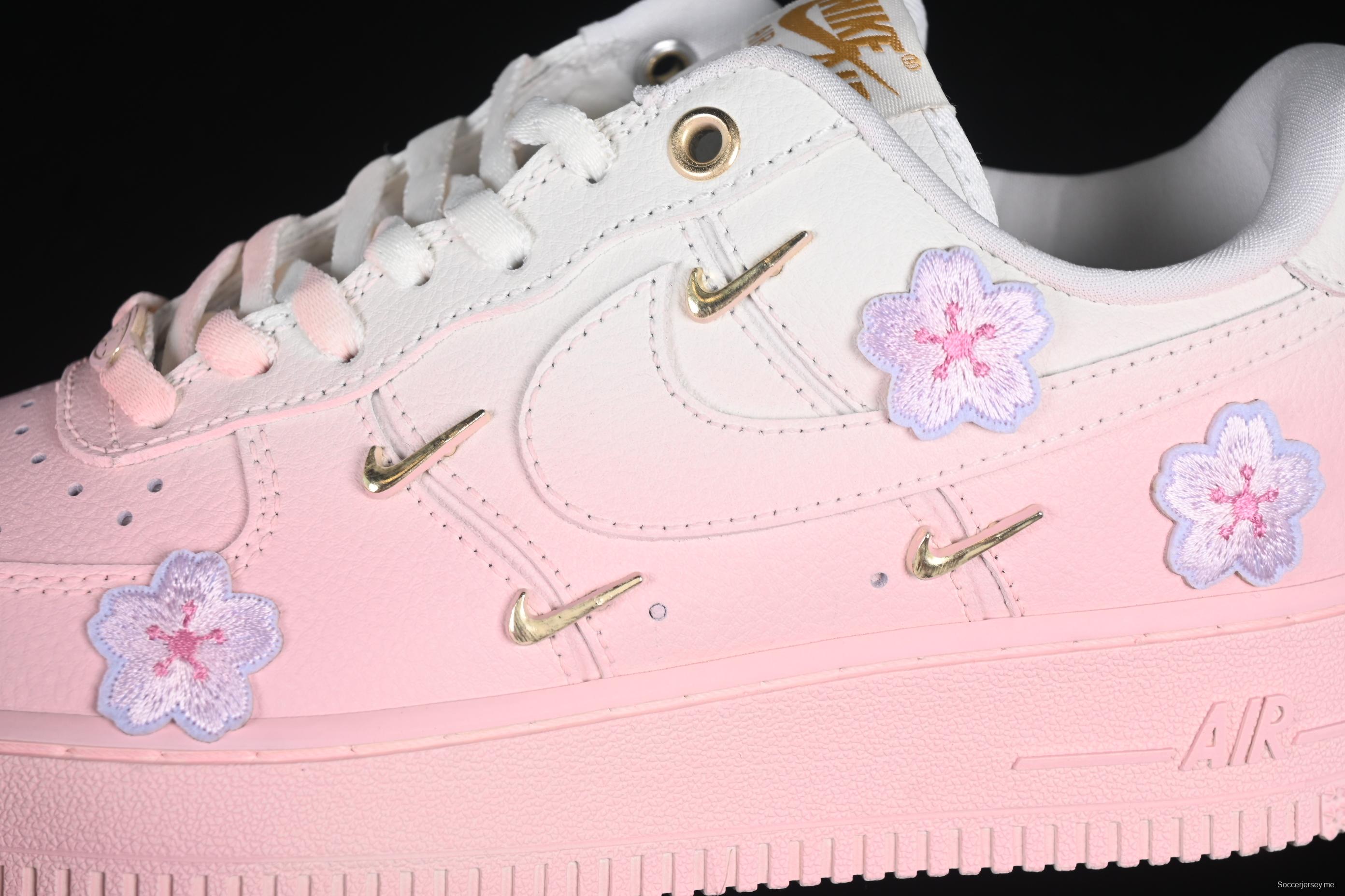 Nike Air Force 1'07 Low Casual Sneakers with Cherry Blossom Inspired Design - FC3654-121