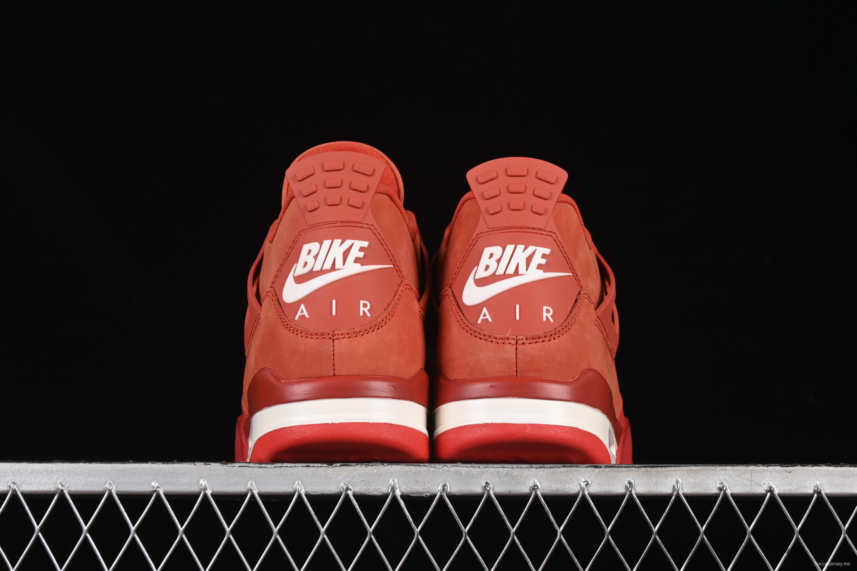 Nike Nigel Sylvester x Air Jordan 4 Retro OG "Brick By Brick" High-Top Sneakers with Suede and Leather Details - HF4340-800