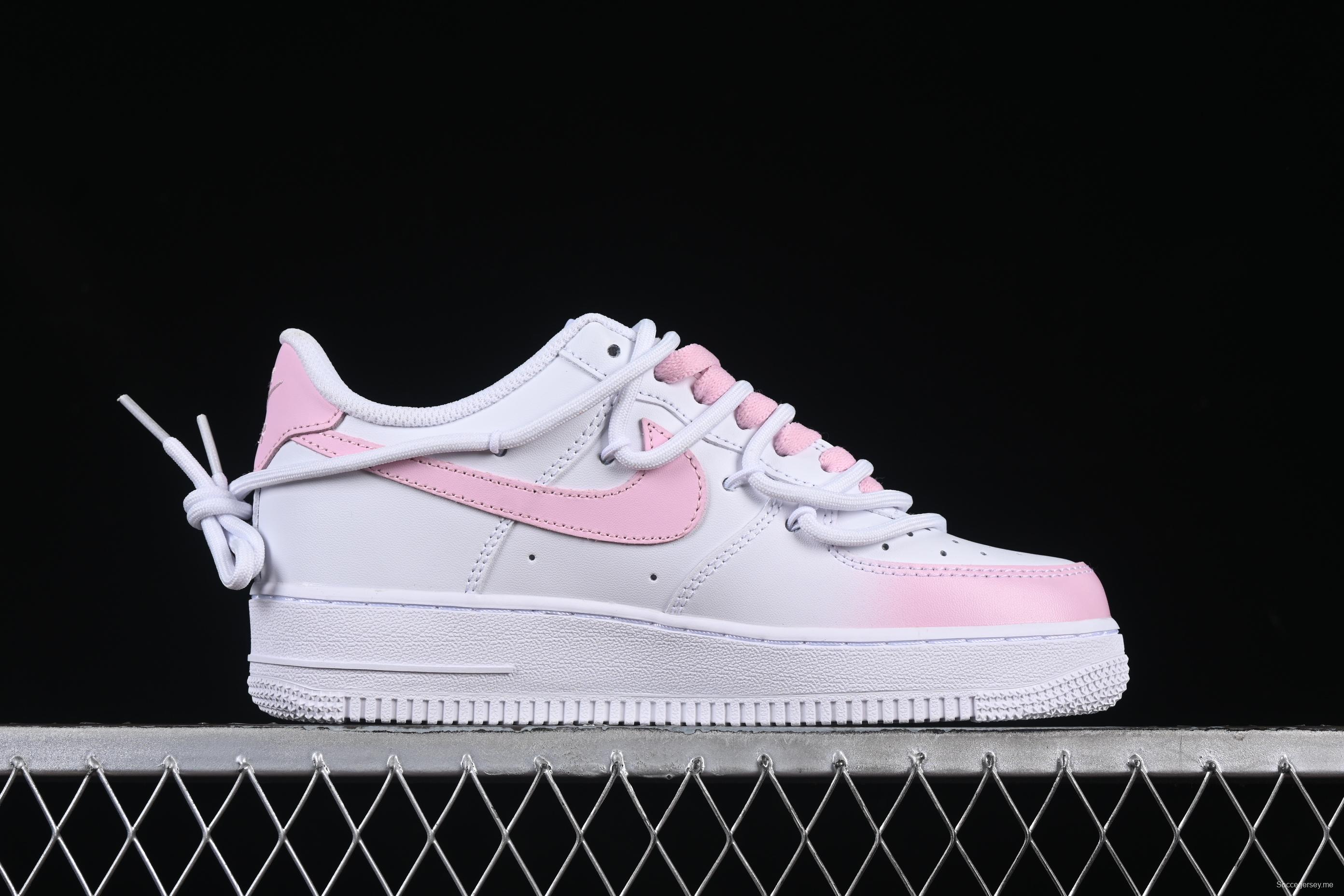 Nike Air Force 1'07 Low Casual Sneakers with Custom Leather & Full-Length Air Cushion - CQ2288-802