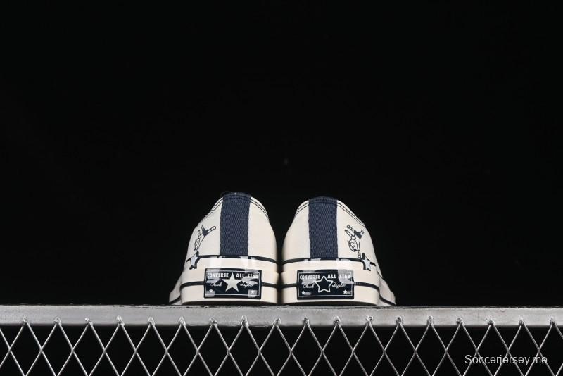 Converse Noritake x Chuck Taylor All Star 1970s Low Top Canvas Sneakers with Hand-Drawn Elements - A15788C