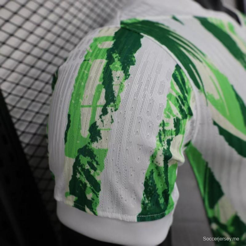 إصدار اللاعب 2025 قميص نيجيريا 2025 أخضر/أبيض/أخضر/أبيض
