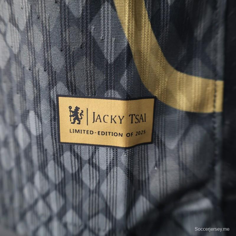 إصدار اللاعب 25/26 تشيلسي بنجكس تشيلسي أسود بتصميم ثعبان بنمط تصميم القميص