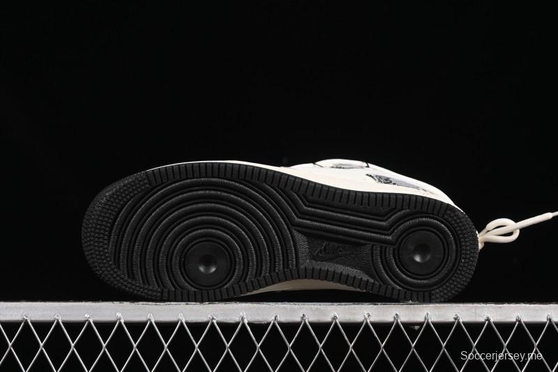 حذاء نايك اير فورس 1'07 المنخفض من نايك اير فورس 1'07 تعاون غوتشي حذاء رياضي كاجوال رمادي اللون بنقشة الرباط - YX5066-319