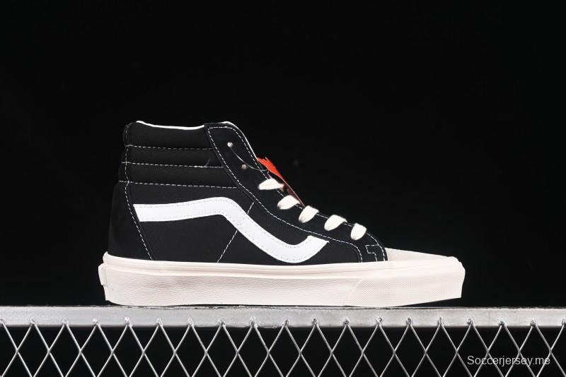 حذاء Fear of God x Vans Sk8-Hi ذو الكعب العالي من فانس باللون الأسود/الأبيض البسيط - VN0A2XS1ML5