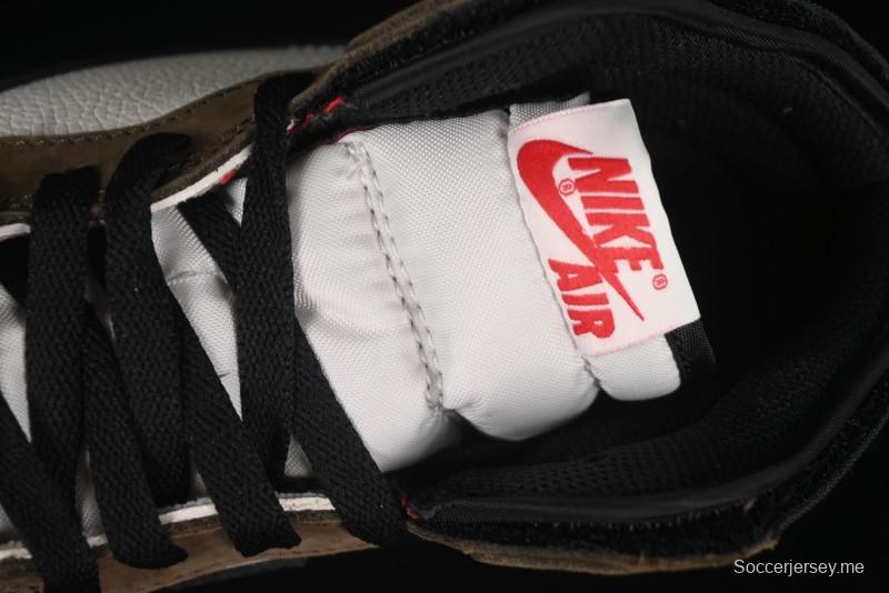 نايك ترافيس سكوت × اير جوردان 1 هاي جوردان 1 هاي أو جي AJ1 إصدار محدود من نايك ترافيس سكوت × اير جوردان 1 هاي اوج AJ1 إصدار عكسي سووش - CD4487-100