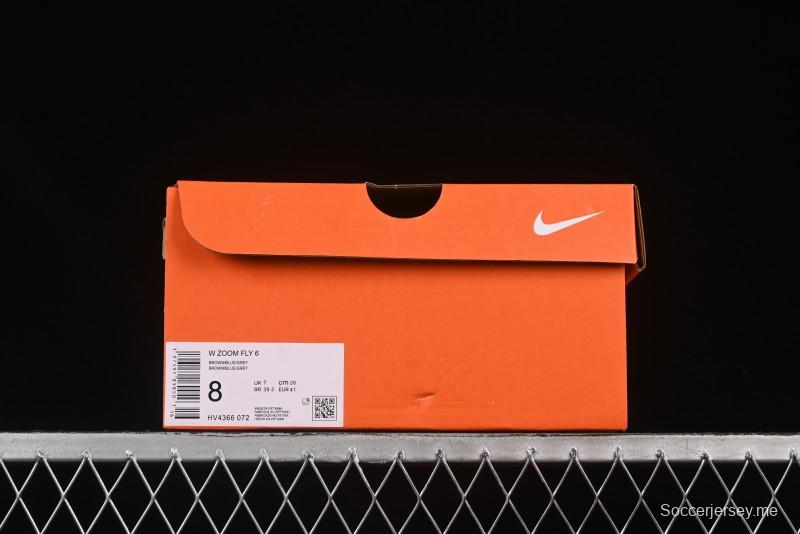 حذاء الجري زوم فلاي 6 من نايك زوم فلاي 6 خفيف الوزن للغاية مع رغوة رياكت فوم وطبق من ألياف الكربون - HV4366-072