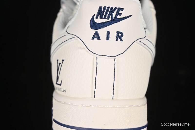حذاء نايك اير فورس 1 '07 المنخفض من نايك اير فورس 1 '07 LV Collaboration Black Swoosh Logo Swoosh Logo Sneakers Casual - XX3168-160