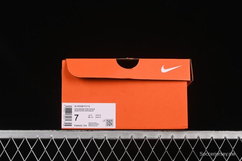 حذاء الجري زوم فلاي 6 من نايك زوم فلاي 6 خفيف الوزن وسريع الاستجابة مع طبقة من ألياف الكربون - FN8455-104