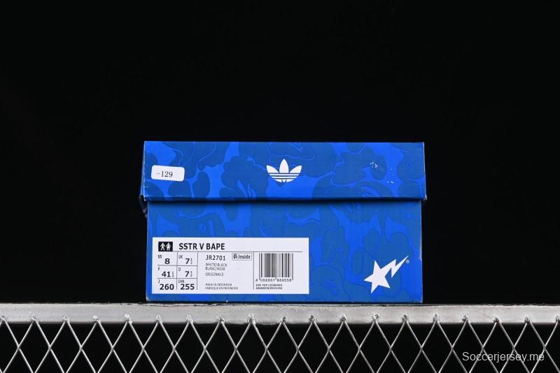 أديداس بابي سوبرستار بابي JR2701 حذاء رياضي كاجوال بمقدمة صدفة - JR2701