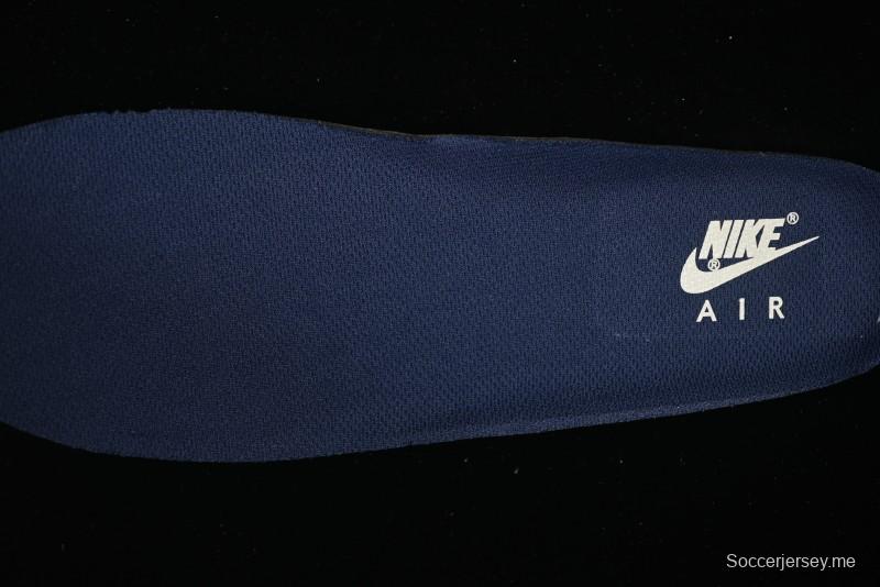 حذاء نايك اير فورس 1'07 منخفض فوغ تعاون نايكي، حذاء رياضي كاجوال أزرق مموج بيج - KK1988-079