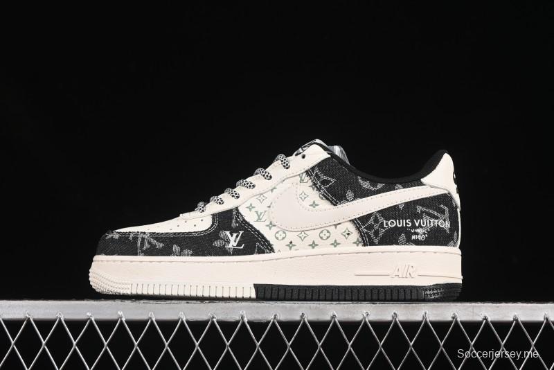 حذاء نايك اير فورس 1 '07 منخفض LV Collaboration LV Collaboration بطباعة مزدوجة من الدنيم الكاجوال - YX5066-317