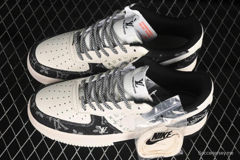 حذاء نايك اير فورس 1 '07 منخفض LV Collaboration LV Collaboration بطباعة مزدوجة من الدنيم الكاجوال - YX5066-317