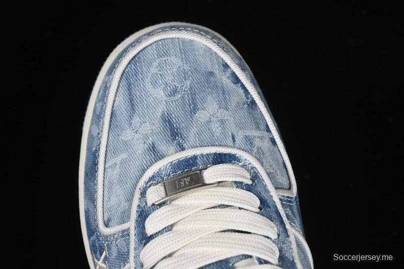 حذاء نايك اير فورس 1 '07 المنخفض من نايك اير فورس 1 '07 LV Collaboration حذاء رياضي كاجوال أزرق دنيم - SC9207-532