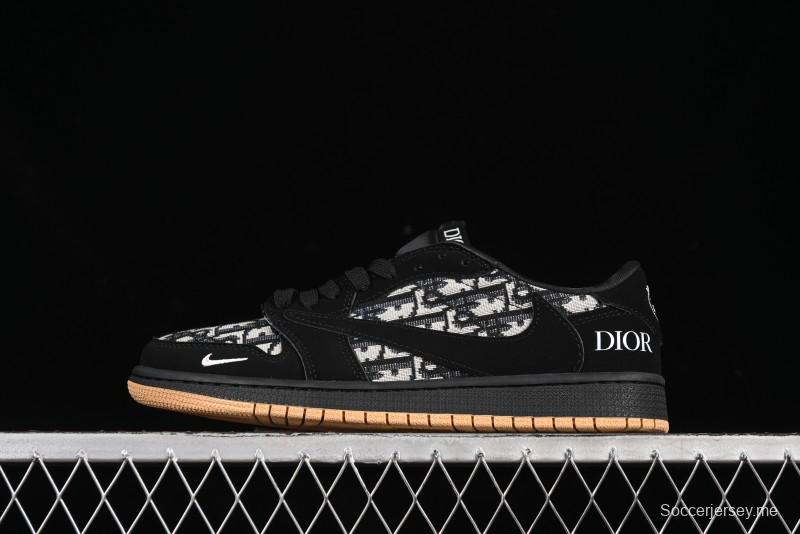 حذاء نايك ترافيس سكوت x Fragment Design x Air Jordan 1 Low OG SP SP AJ1 Collaboration - XS2024-069