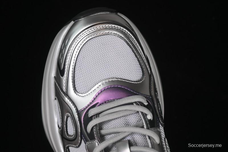 GG-CC 25ss حذاء رياضي مكتنزة جديد بمنصة مكتنزة بزيادة ارتفاع 7 سم وتصميم غير منتظم - 668-2 أسود