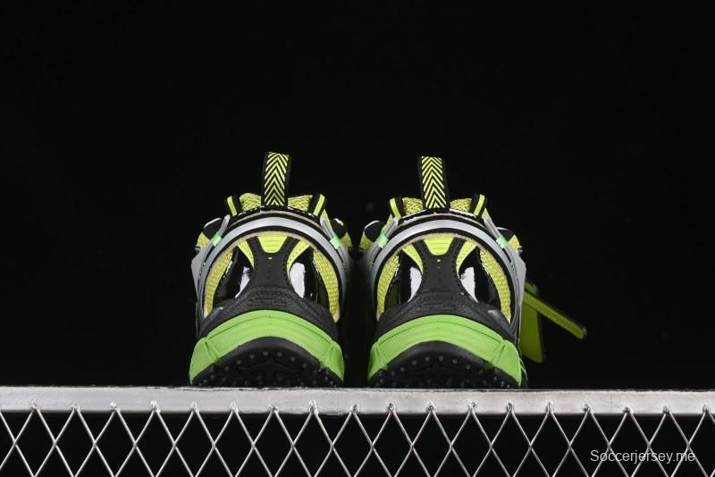 حذاء كاجوال كاجوال باللون الأبيض والأخضر من أوف وايت بي رايت - X.E5