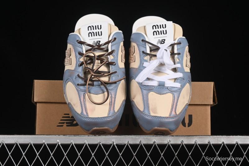 ميو ميو × نيو بالانس 530 سلسلة 530 من سلسلة ميو ميو ميو 530 ذات الحذاء الكلاسيكي الكلاسيكي المنخفض الكاجوال - 530