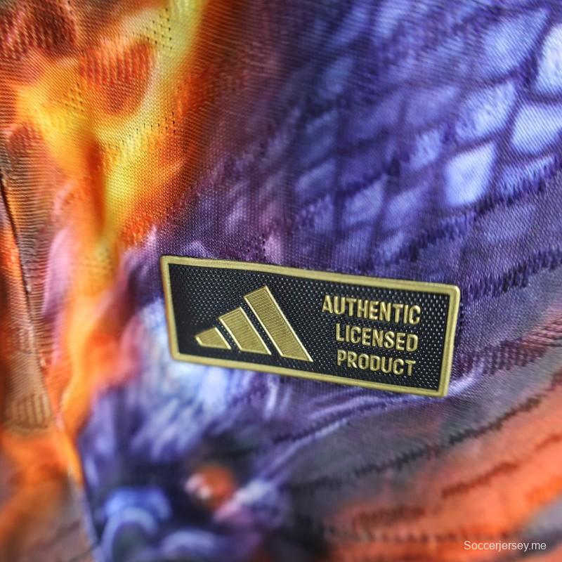 إصدار اللاعب 2025 قميص ياباني بنفسجي مع قميص أنمي نازاي جرافيك