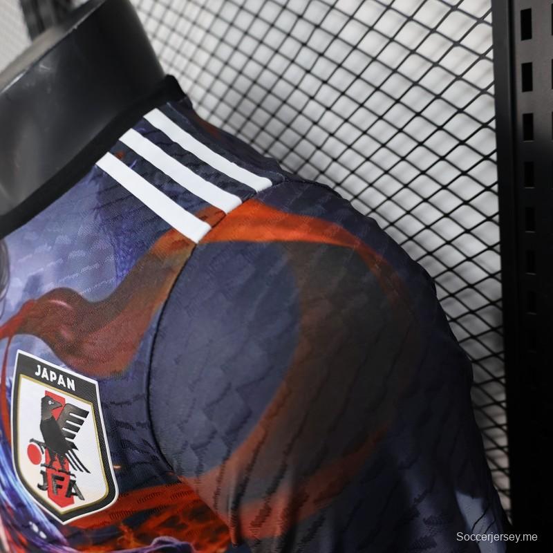 إصدار اللاعب 2025 قميص ياباني بنفسجي مع قميص أنمي نازاي جرافيك