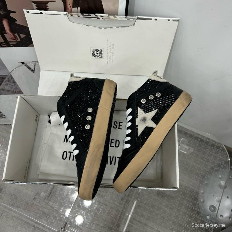 2024 Unisex GGDB Black White Suede High-top Sneakers MJ00300