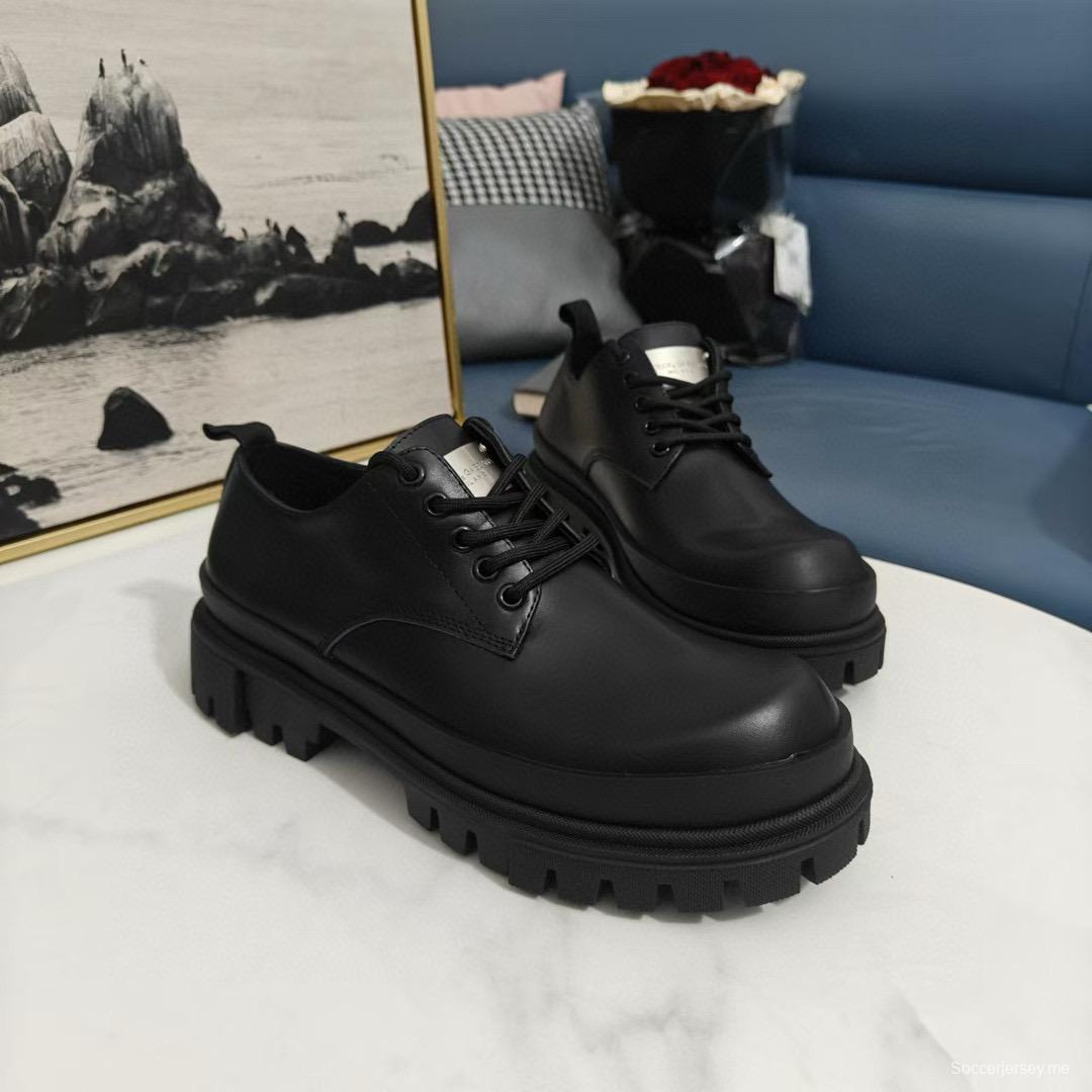 2024 Men Dolce & Gabbana Black Leather Derby MJ00310
