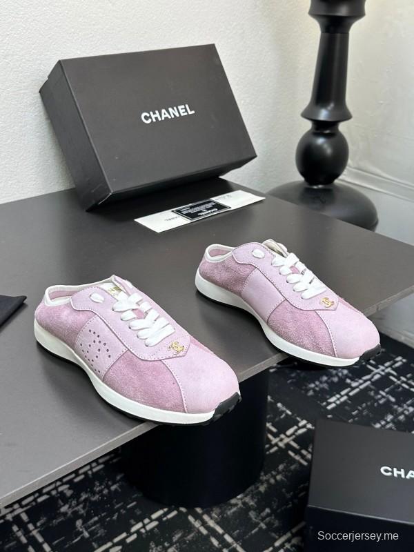 2025 Women CHANEL Pink Suede Casual Sneakers Classic Craftsmanship LY00360(F)