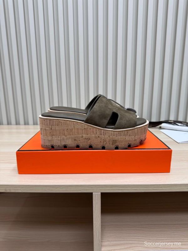 2025 Slippers Hermès Brown Suede Slippers