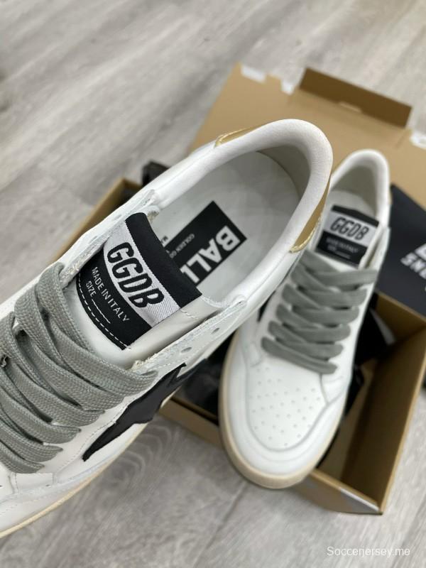 2024 Unisex GGDB White Black Leather Sneakers MJ00260