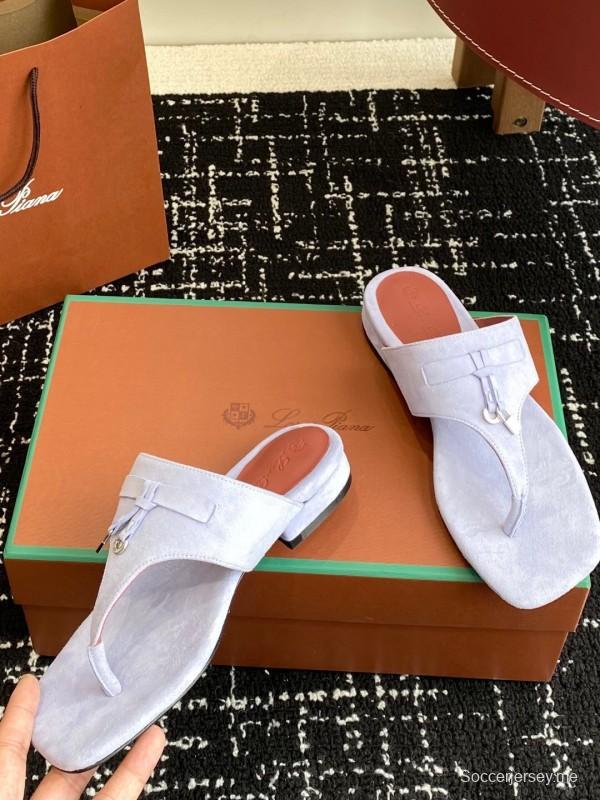 2025 Women Le Parmentier Lavender Suede Slippers KFY00280