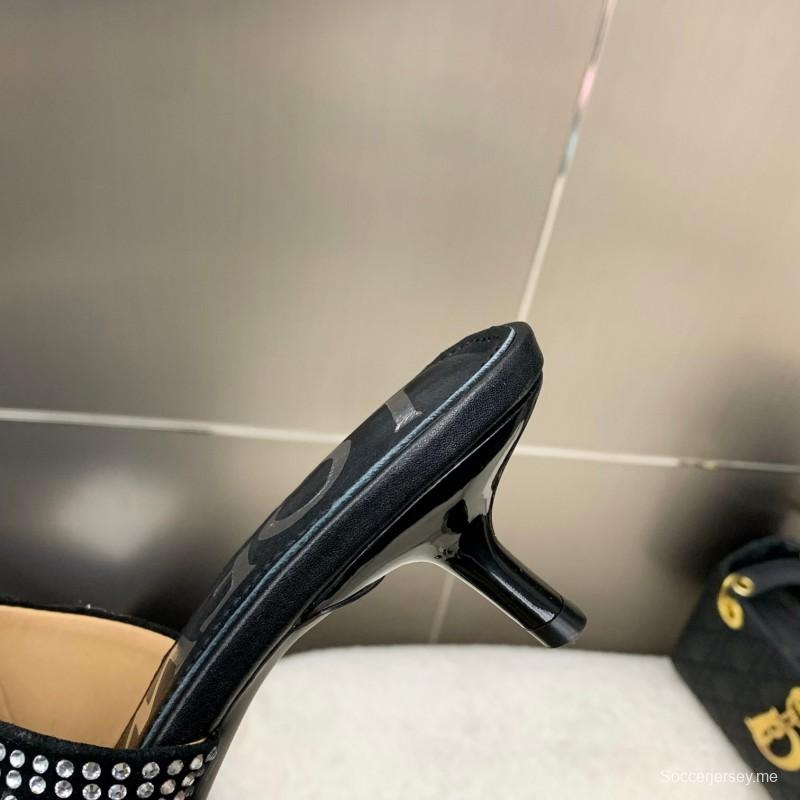 2025 Women Loewe Black Sheep Suede Sandals