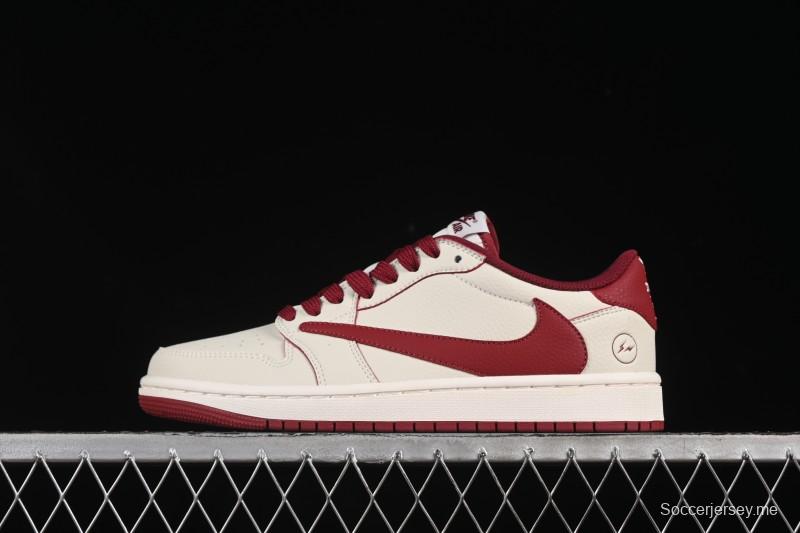 Nike Travis Scott x Fragment Design x Air Jordan 1 Low OG SP AJ1 Low Top Casual Sneakers - LK1099-066