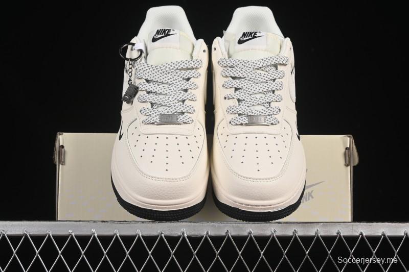 حذاء نايك اير فورس 1'07 منخفض كاجوال مع سووش أسود ثلاثي - XX3168-183