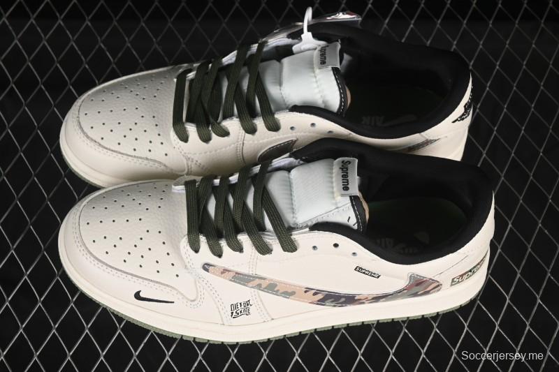 حذاء نايك ترافيس سكوت x Fragment Design x Air Jordan 1 Low OG SP AJ1 AJ1 سنيكرز كاجوال منخفض علوي - XS2024-046