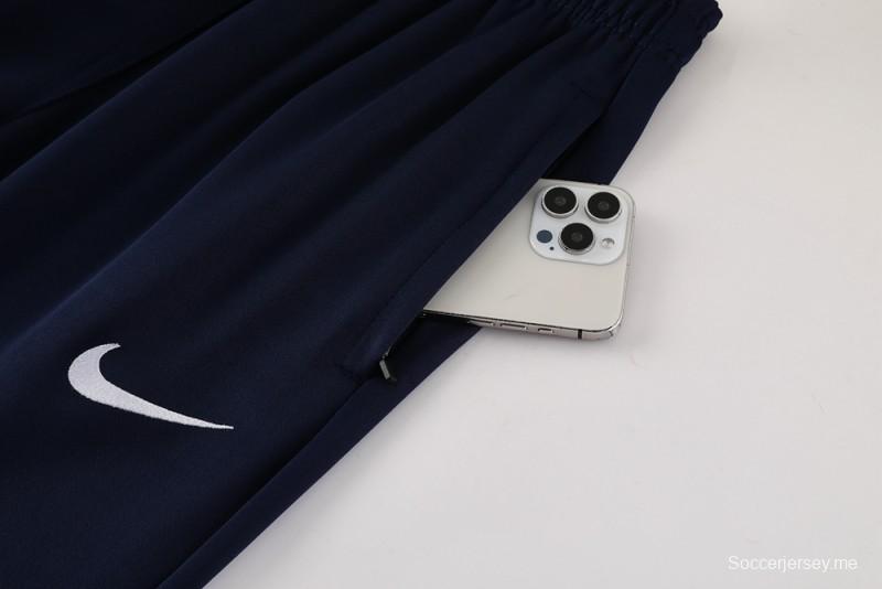 2025 Nike Blue/Black Full Hoodie Zipper Jacket +Long Pants