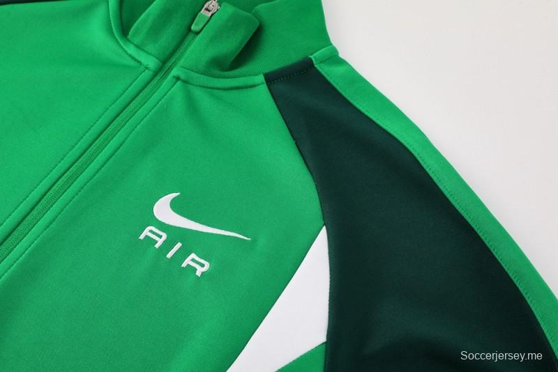 2025 NIKE Green Full Zipper Jacket +Long Pants
