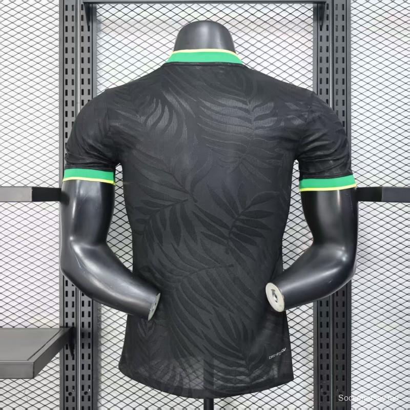 إصدار اللاعب 2025 قميص البرازيل 2025 أسود بطبعة النسر